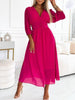 Mirella | Kleid mit V-Ausschnitt und halblangen Ärmeln