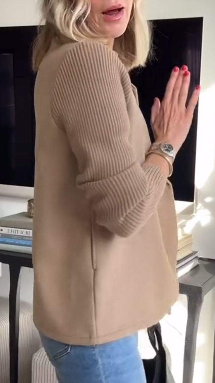 Sorelle | Eleganter Blazer mit Strickärmeln