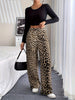 Lena | Elegante gerade Hose im Leoparden-Druck