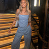 Lisa | Denim-Tubetop mit Weiten Hosen