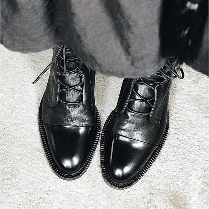 Livia | Vintage-Lederstiefel mit Schnürung