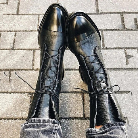 Livia | Vintage-Lederstiefel mit Schnürung