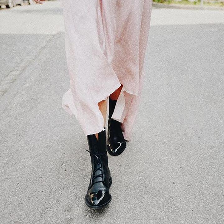 Livia | Vintage-Lederstiefel mit Schnürung