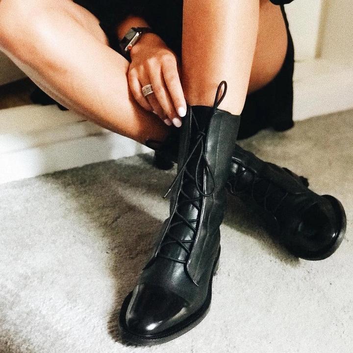 Livia | Vintage-Lederstiefel mit Schnürung