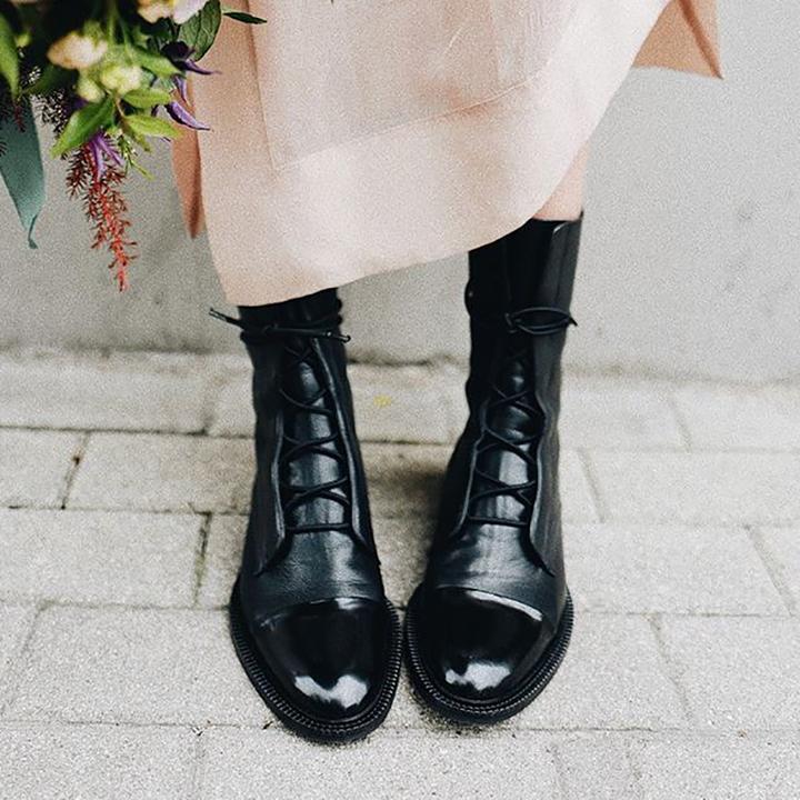 Livia | Vintage-Lederstiefel mit Schnürung