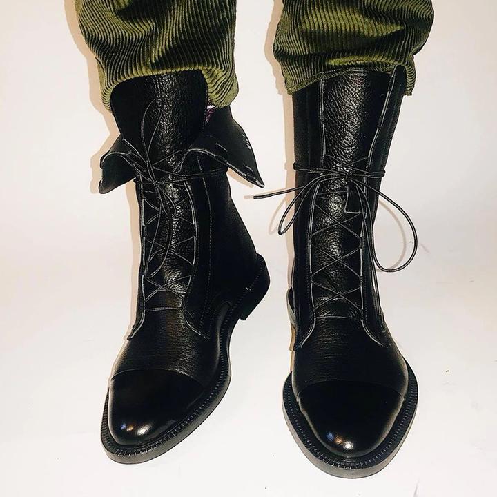 Livia | Vintage-Lederstiefel mit Schnürung