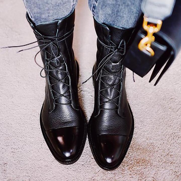 Livia | Vintage-Lederstiefel mit Schnürung