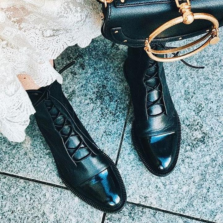 Livia | Vintage-Lederstiefel mit Schnürung