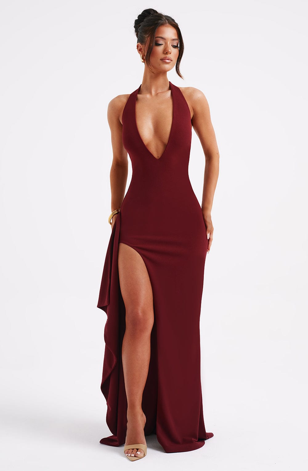 Noella Maxikleid - Burgunderrot