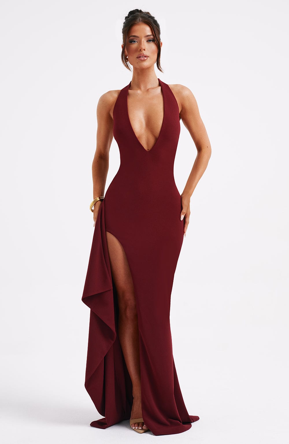 Noella Maxikleid - Burgunderrot
