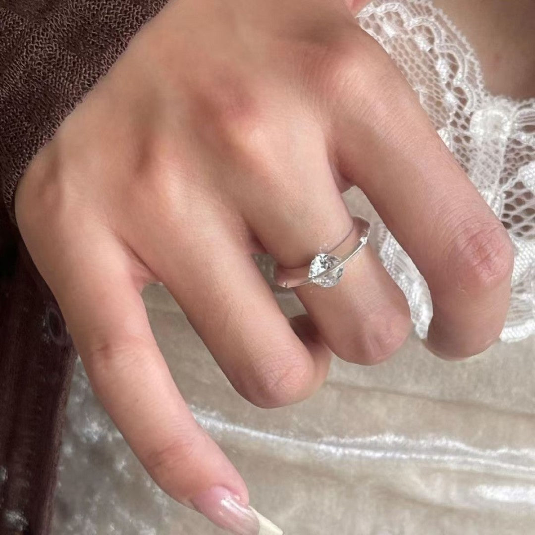 Journey | Sternförmiger drehbarer Diamantring aus S925 für Sie/Ihn