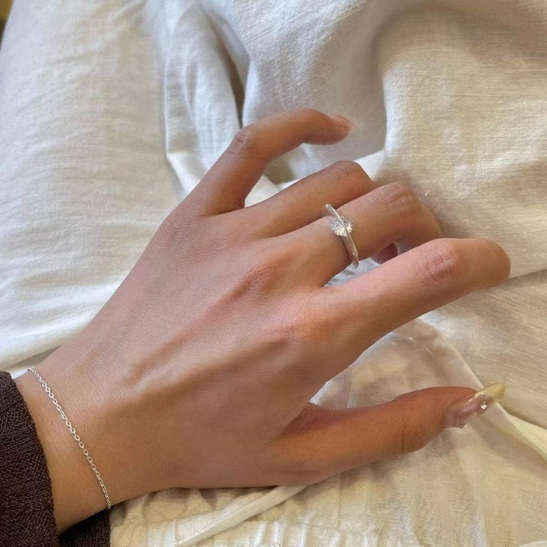 Journey | Sternförmiger drehbarer Diamantring aus S925 für Sie/Ihn