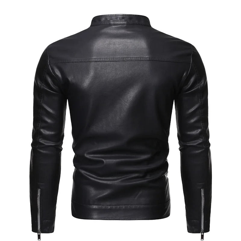 Benson | Stehkragen-Lederjacke