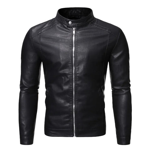 Benson | Stehkragen-Lederjacke