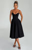 Ariel | Midikleid - Schwarz