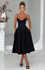 Ariel | Midikleid - Schwarz