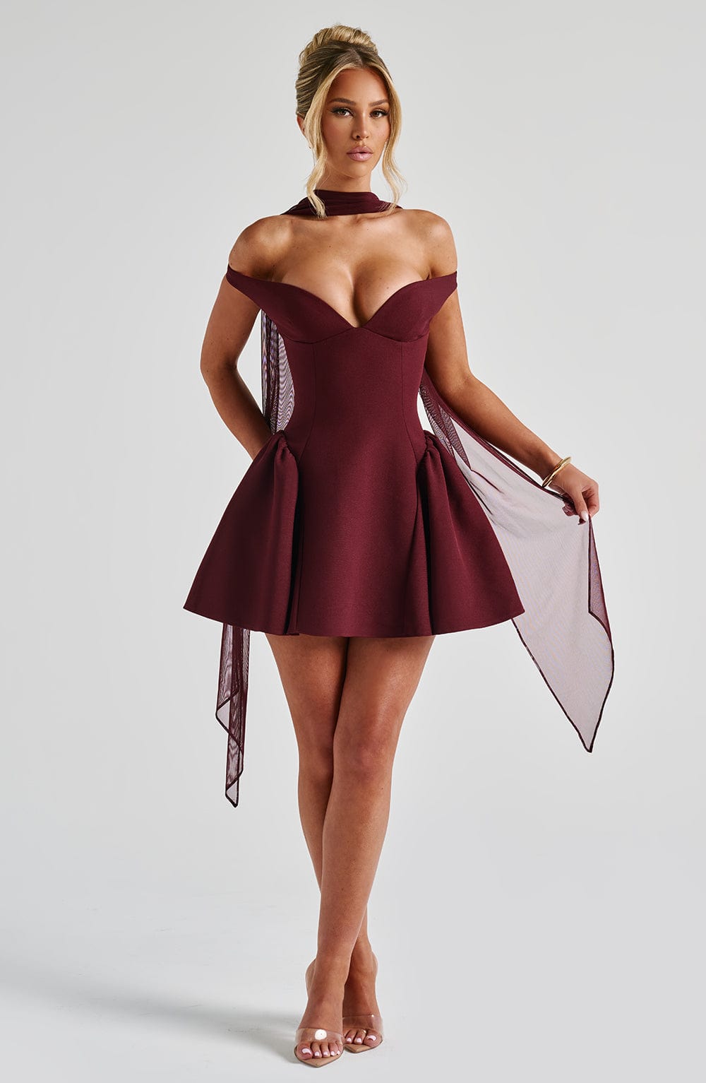 Marla | Elegantes Bardot-Minikleid