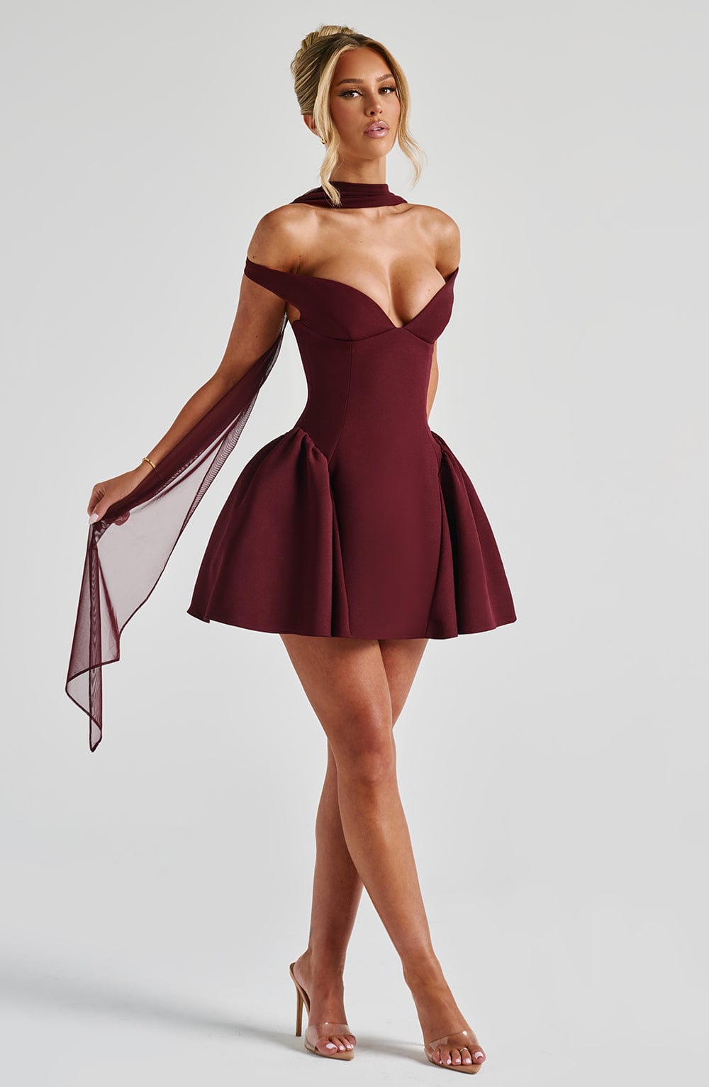 Marla | Elegantes Bardot-Minikleid