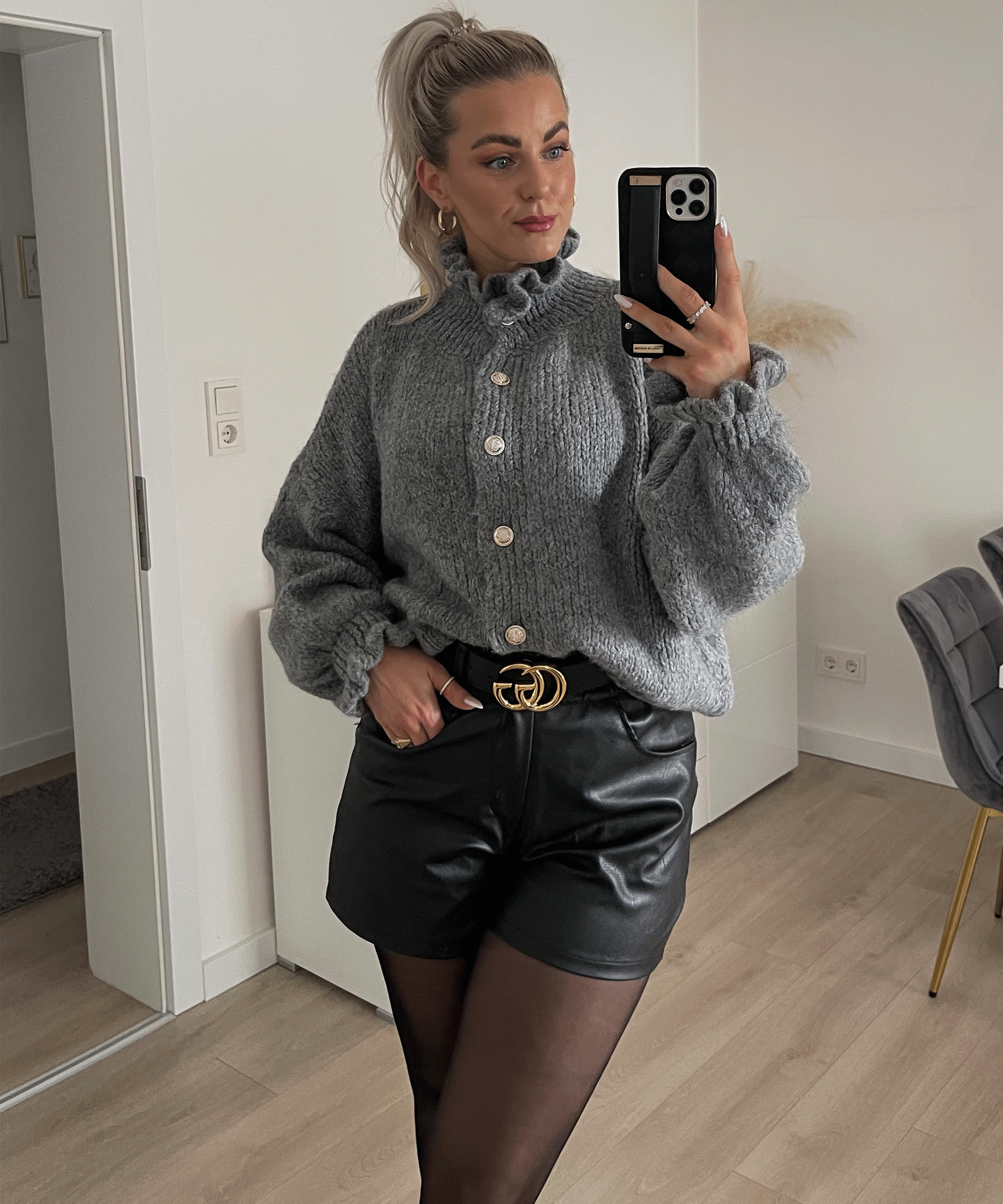 Alana | Dark gray cardigan