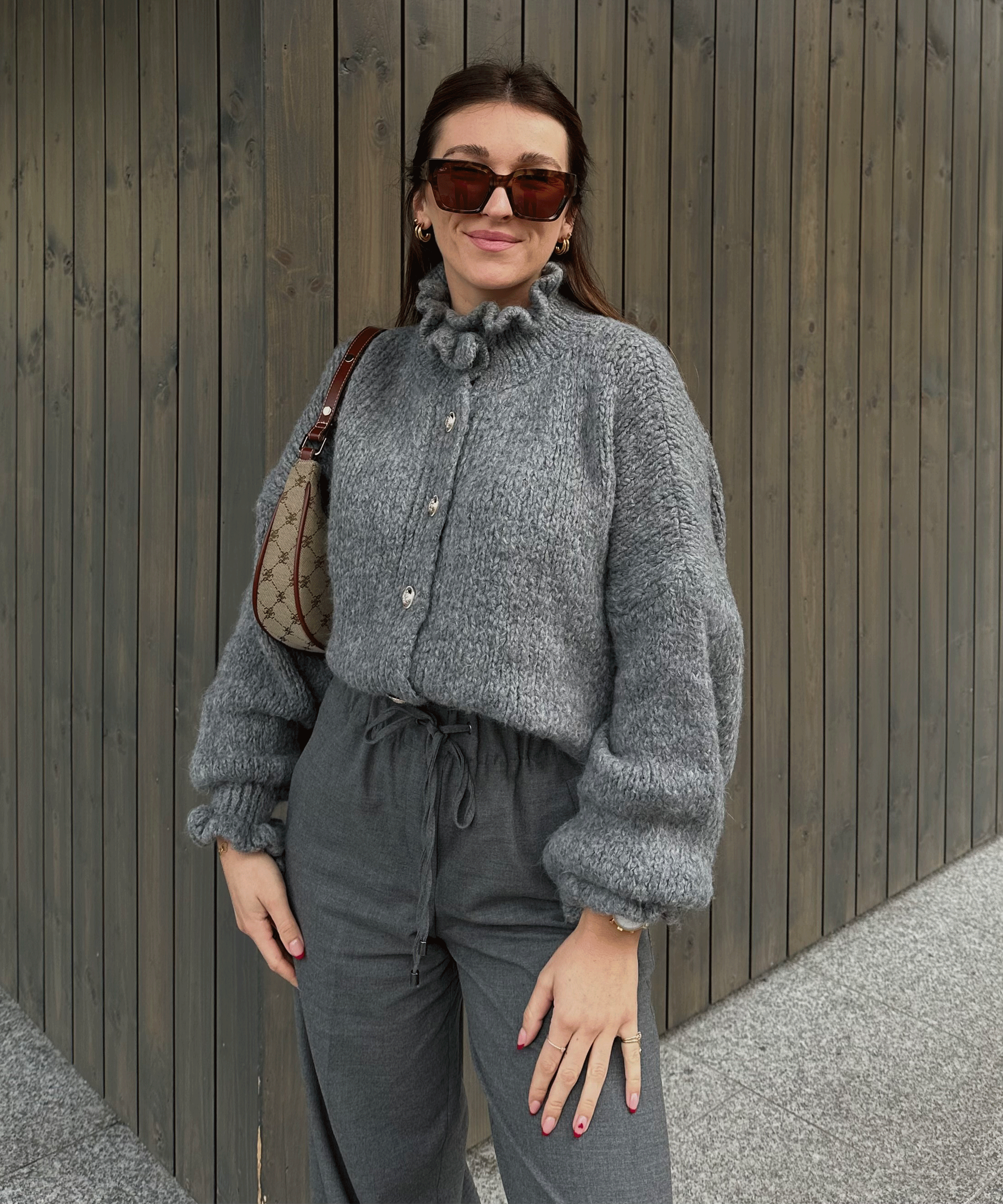 Alana | Dark gray cardigan