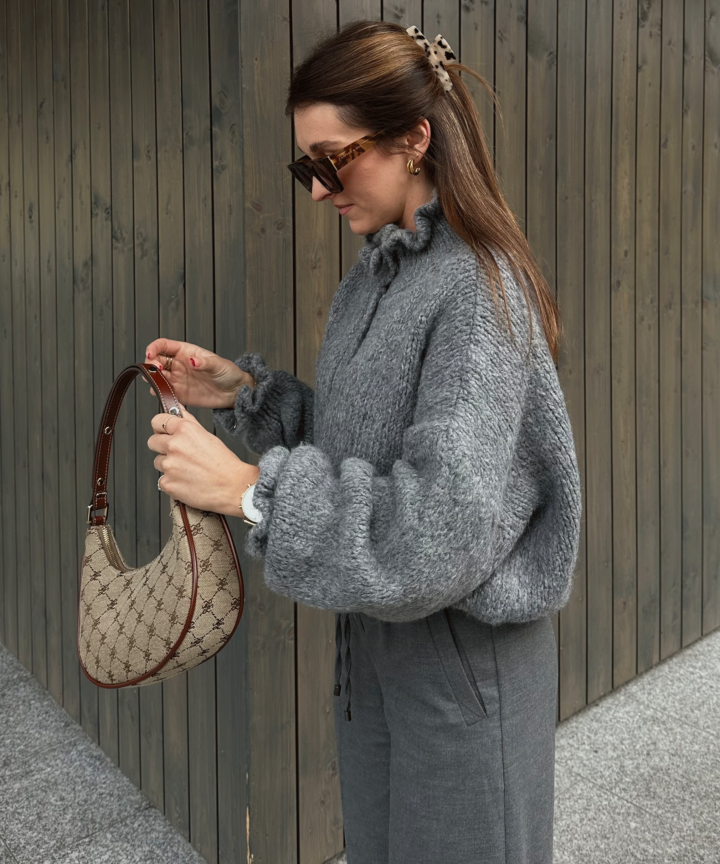 Alana | Dark gray cardigan