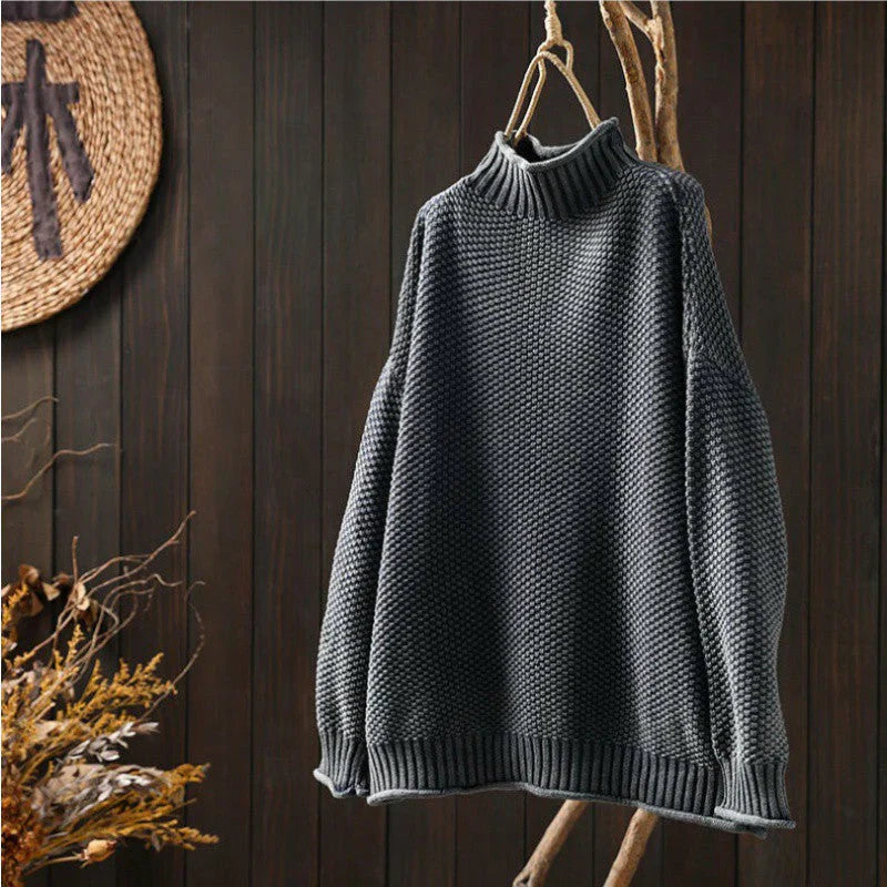 Lila | Pullover mit Rollkragen