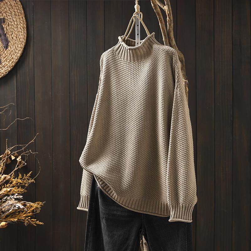 Lila | Pullover mit Rollkragen