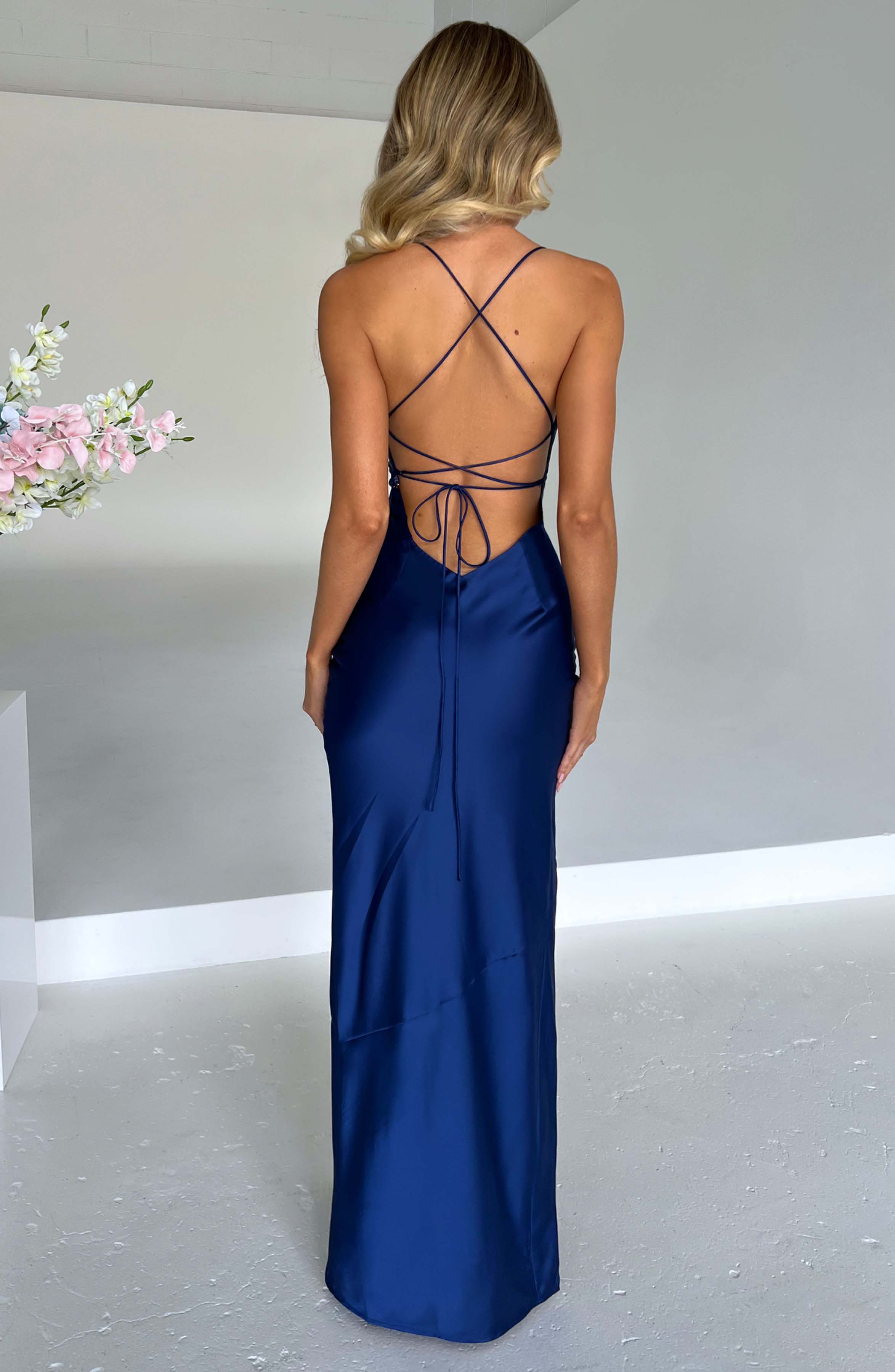 Maica | Maxikleid - Marineblau – Zeitlose Eleganz für jeden Anlass