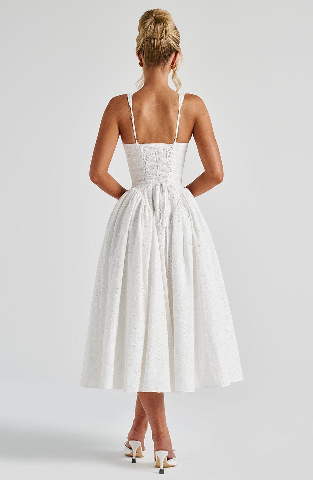 Monroe | Romantisches Midi-Kleid in Ivory