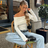 Schulterfreier Pullover Nikita