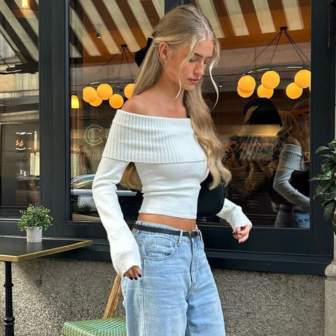 Schulterfreier Pullover Nikita