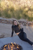Laura | Stilvolles Langärmeliges Crop-Top mit Offenem Rücken
