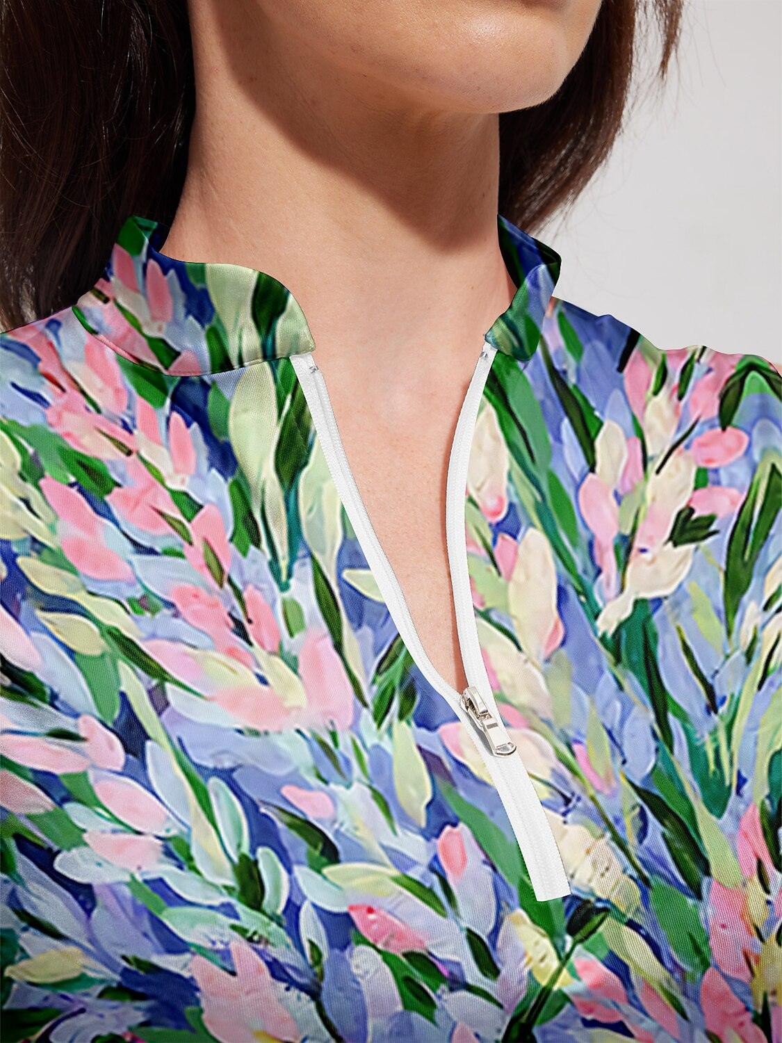 Lowen | Botanisches Energie-Kurzarmkleid UPF50+