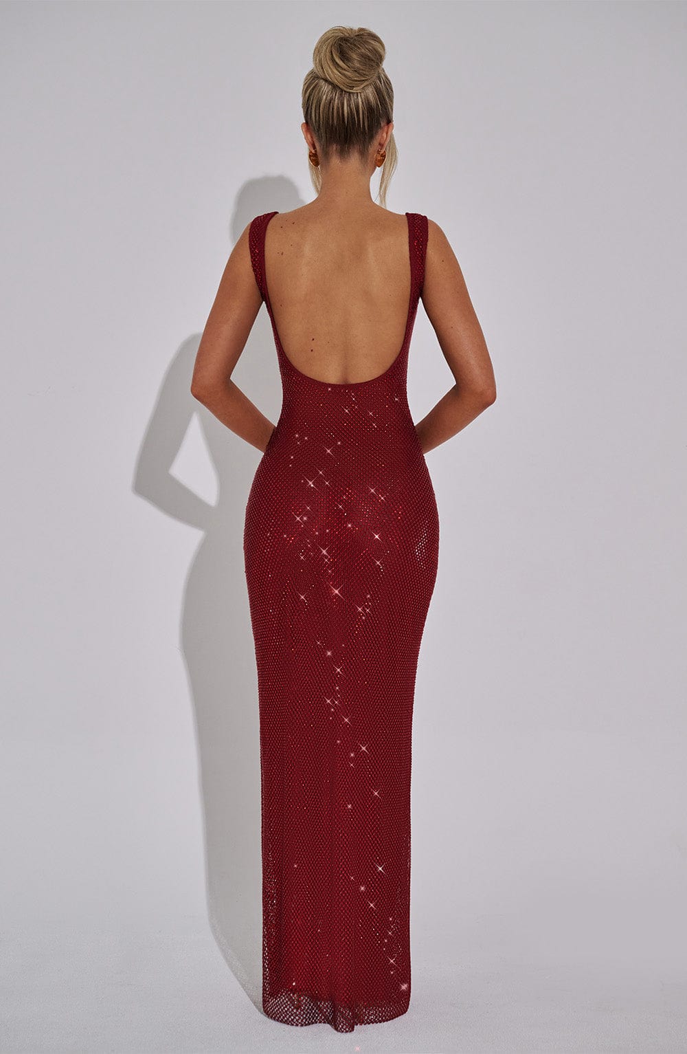 Aliya | Pailletten-Maxikleid mit quadratischem Ausschnitt