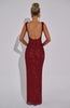 Aliya | Pailletten-Maxikleid mit quadratischem Ausschnitt