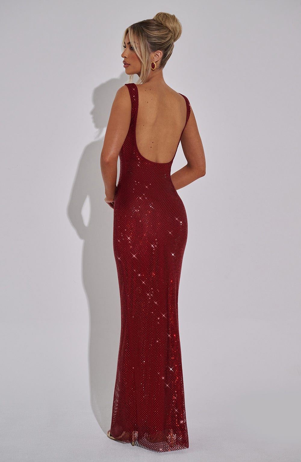 Aliya | Pailletten-Maxikleid mit quadratischem Ausschnitt