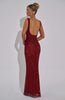 Aliya | Pailletten-Maxikleid mit quadratischem Ausschnitt