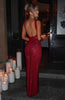 Aliya | Pailletten-Maxikleid mit quadratischem Ausschnitt