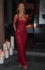 Aliya | Pailletten-Maxikleid mit quadratischem Ausschnitt