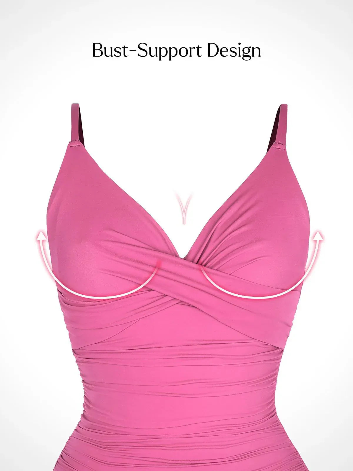 Danny | Formwäsche Rüschen-Cross-Front Skulpturierender Badeanzug