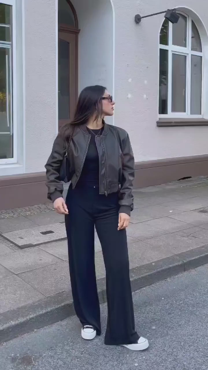 DALIA | Klassische Lederjacke im Bikerstil