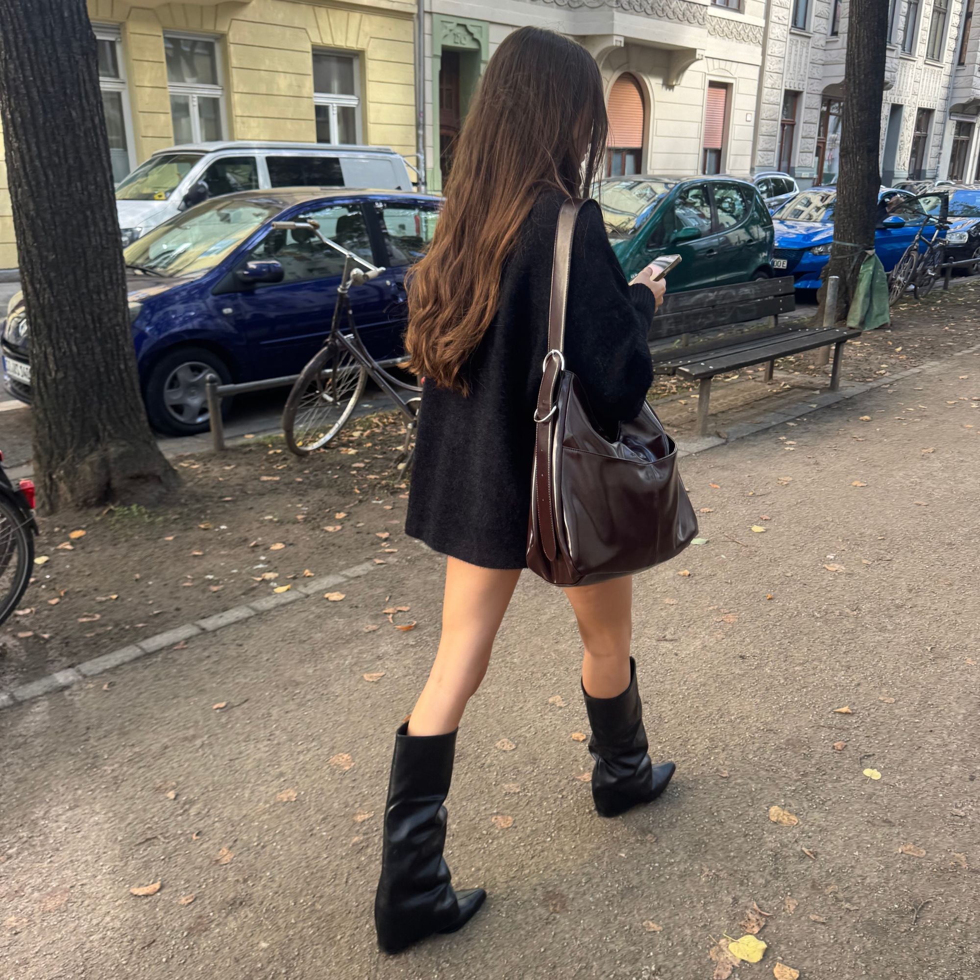 Theodora | Stilvolle Schultertasche - Elegante Umhängetasche für Winteroutfit Frauen