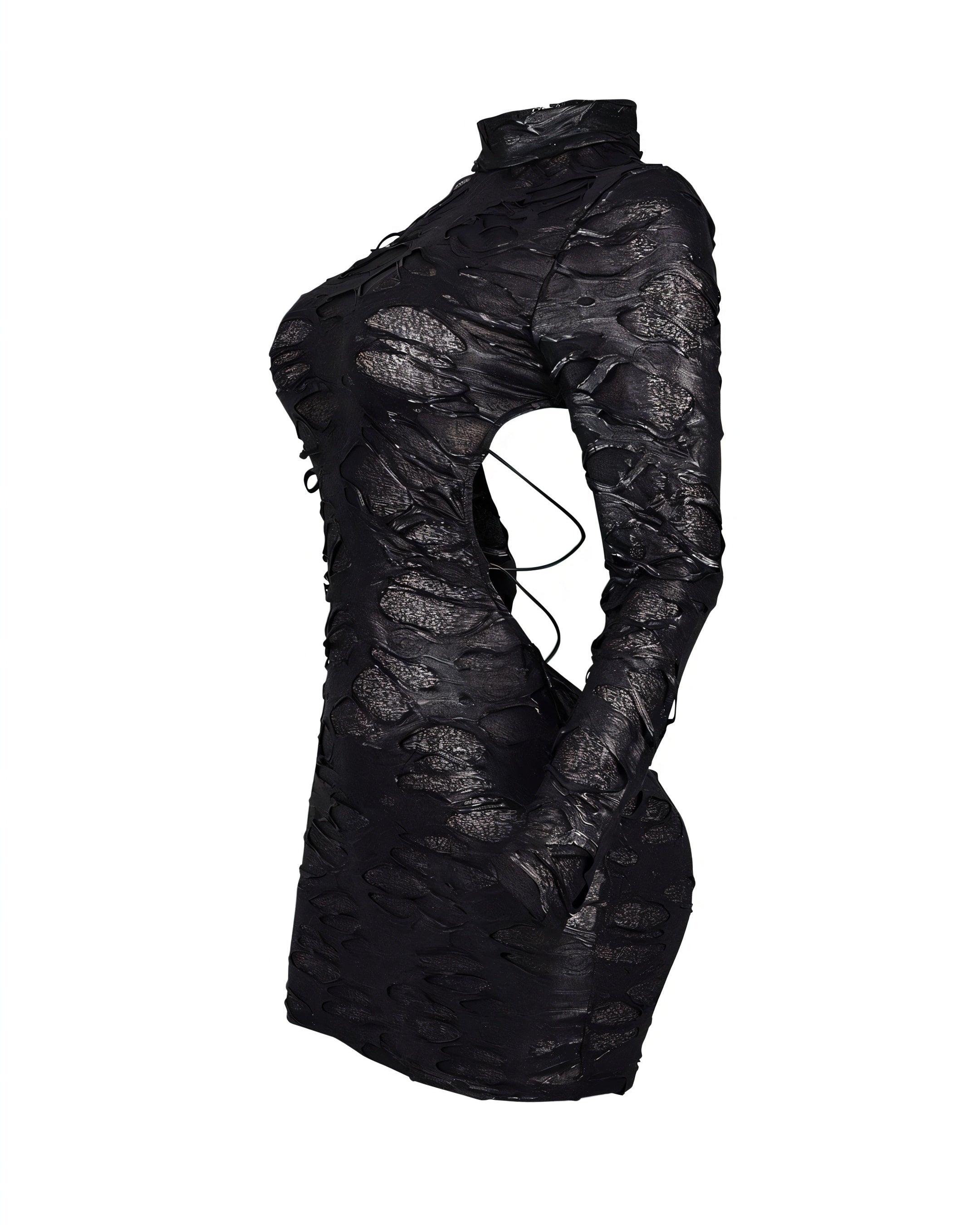 ZIVA Langärmeliges strukturiertes Minikleid