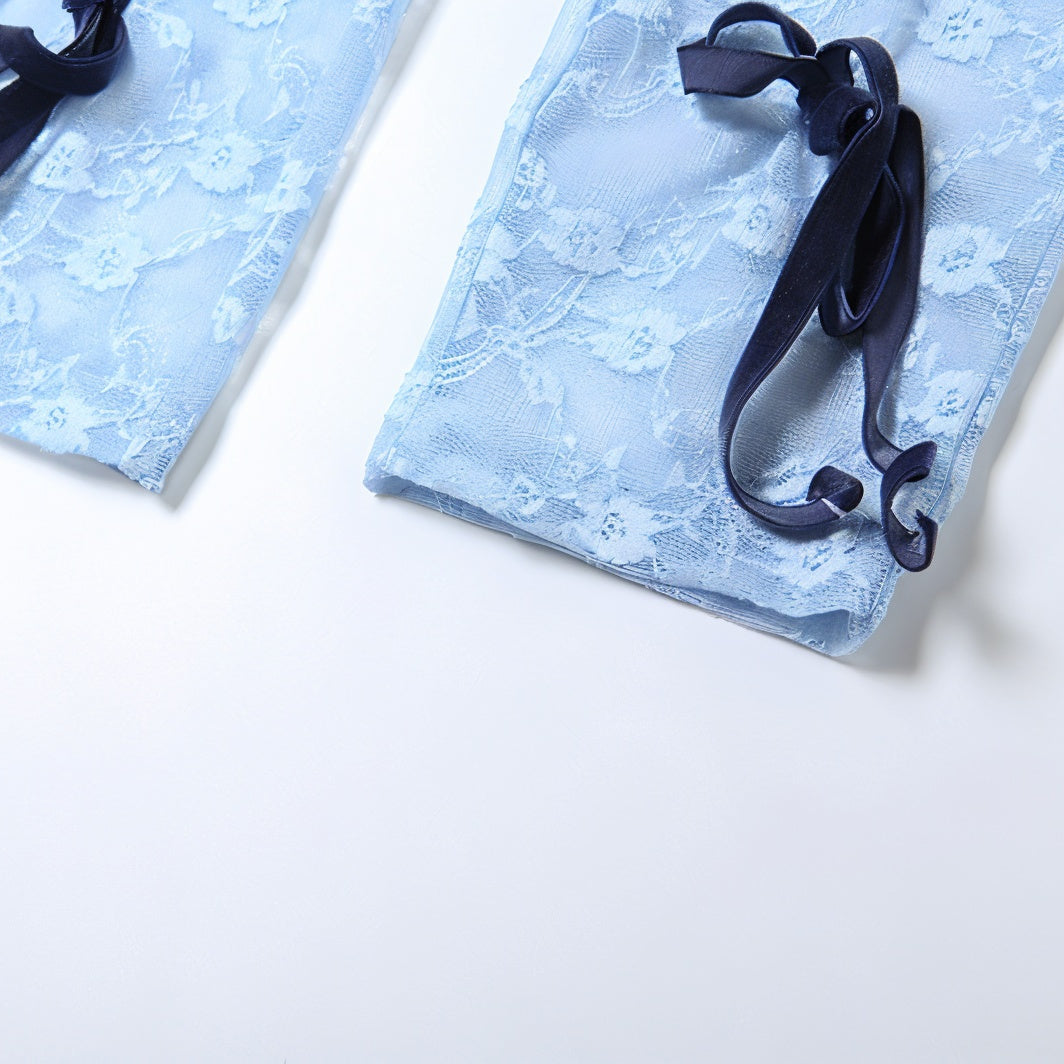 ELINA Jumpsuit mit Spitzenbändern