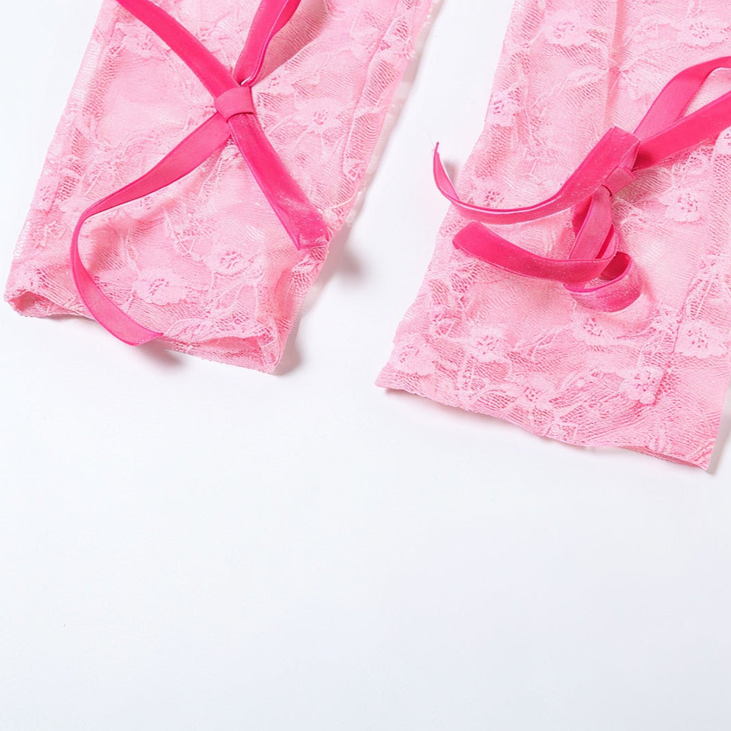 ELINA Jumpsuit mit Spitzenbändern