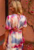 Braylen | Robe Franka - mit blauen und rosafarbenen Mustern