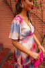 Braylen | Robe Franka - mit blauen und rosafarbenen Mustern