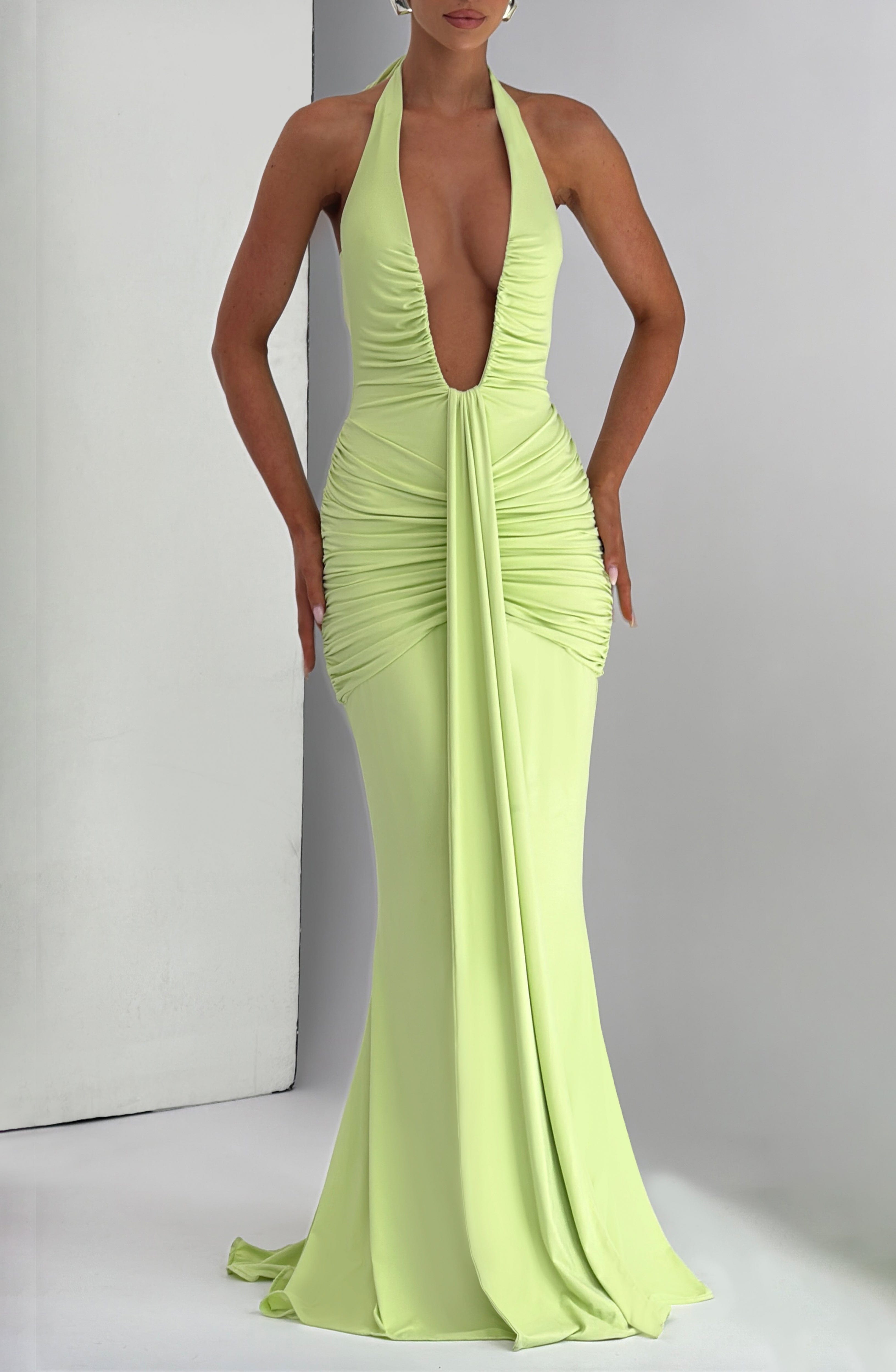 Rosetta | Maxikleid - Limette