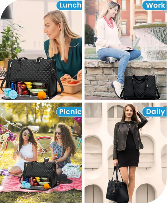 Wesson | 3-in-1-Lunch-Tragetasche für Damen Gratis passende Geldbörse