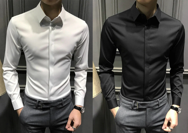 Devin | Knitterfreies Herrenhemd mit Knopfleiste